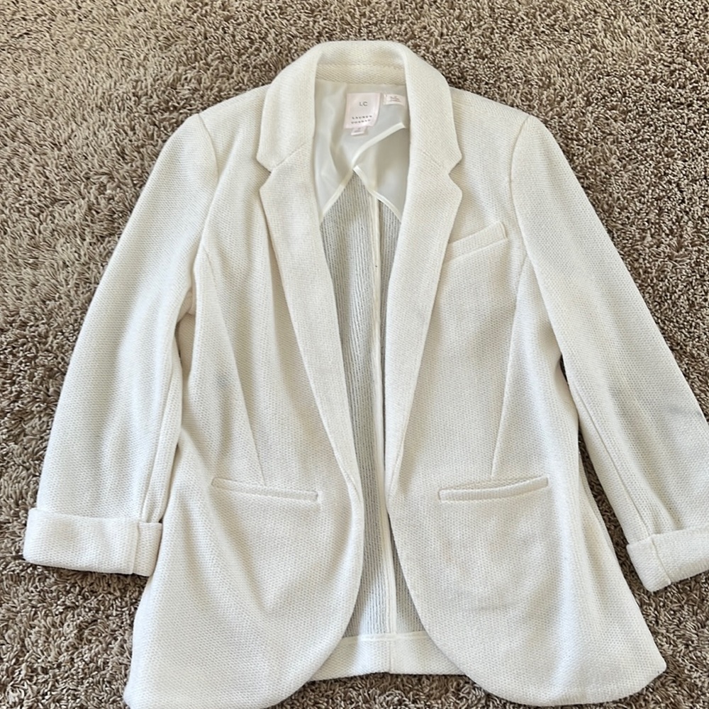 Lauren Conrad off-white 3/4 blazer